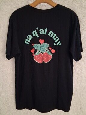 Myan Heart Cherry Graphic T Shirt Black XL